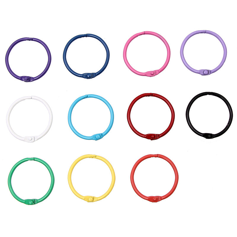 Wholesale DIY Macaron Color 30mm Metal Paint Open Ring Piece